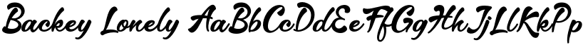 Backey Lonely font