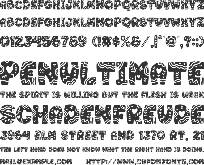 Love Sky font preview