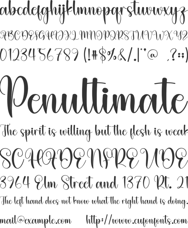 Hello Amanda font preview