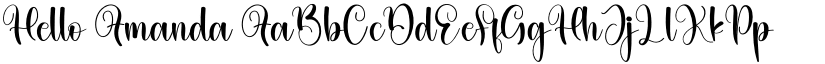 Hello Amanda font