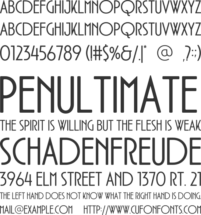 Berhaus font preview