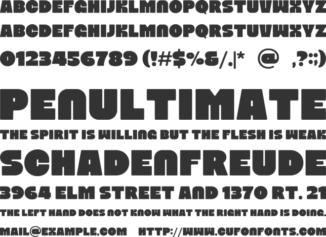 Super Energy font preview