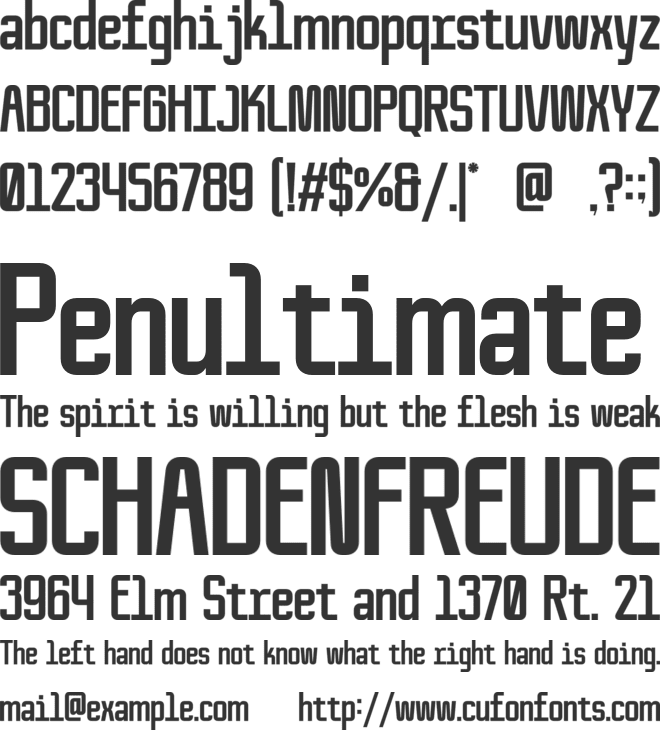 Urbaniva font preview