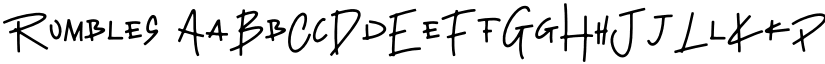 Rumbles font