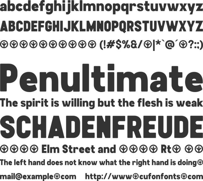 Crature font preview