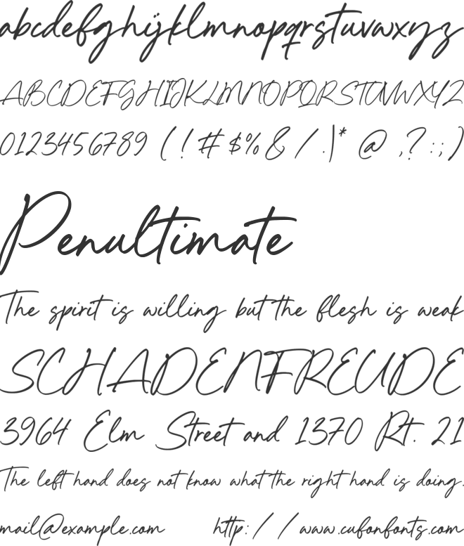 Armani Herlinda font preview