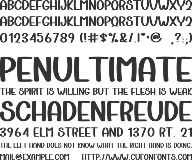 This Candy font preview