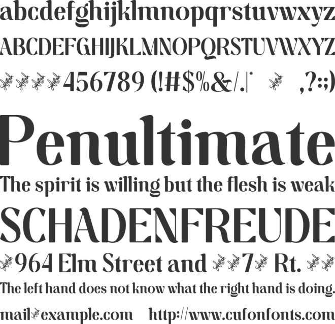 Korbiya font preview