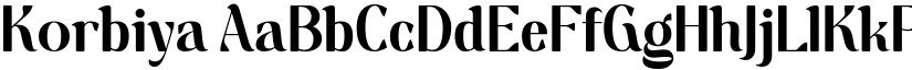Korbiya font