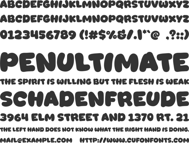 Dongding font preview