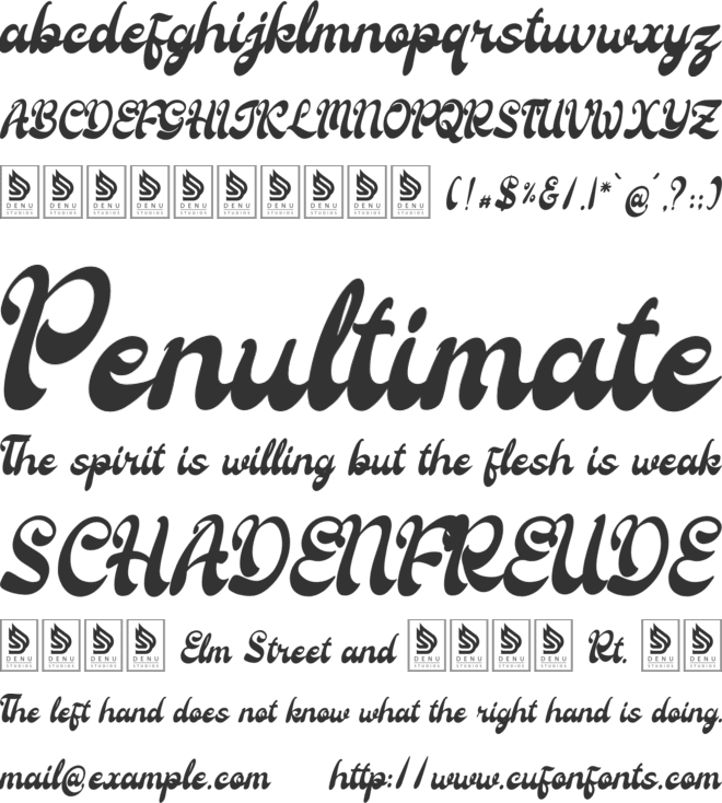 Tifaland font preview