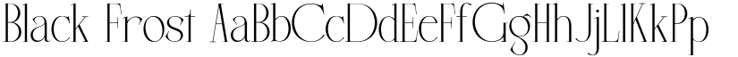 Black Frost font