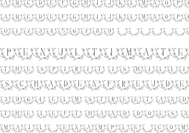 Floral Baby Monogram font preview