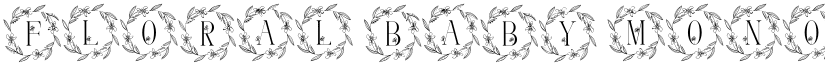 Floral Baby Monogram font