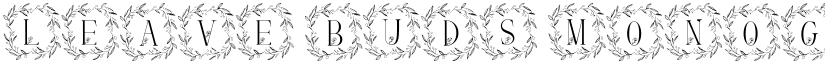 Leave Buds Monogram font