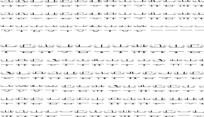 Floral Baby Line Monogram font preview