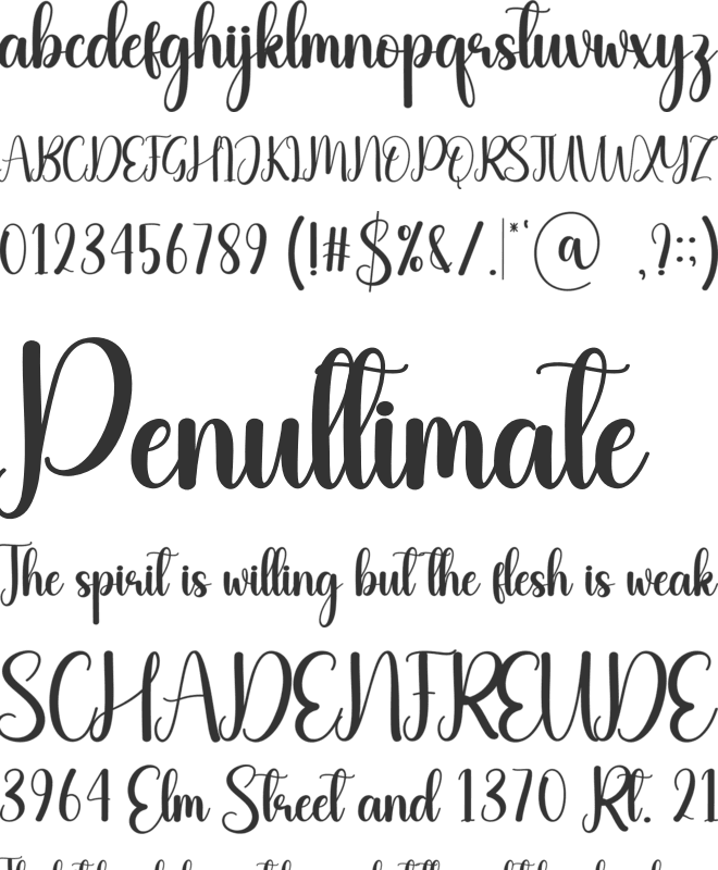 Revolution font preview