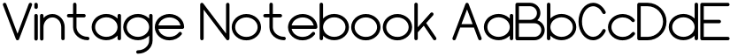 Vintage Notebook font