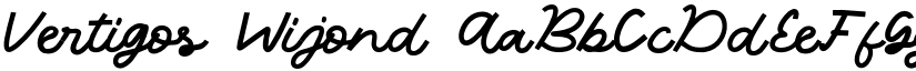 Vertigos Wijond font