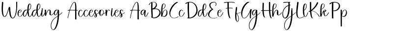 Wedding Accesories font