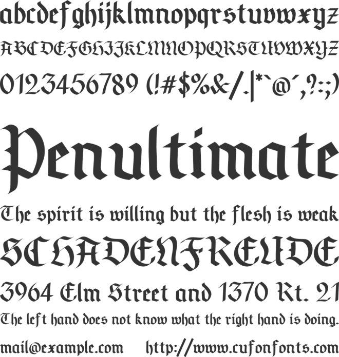 Black Portal font preview