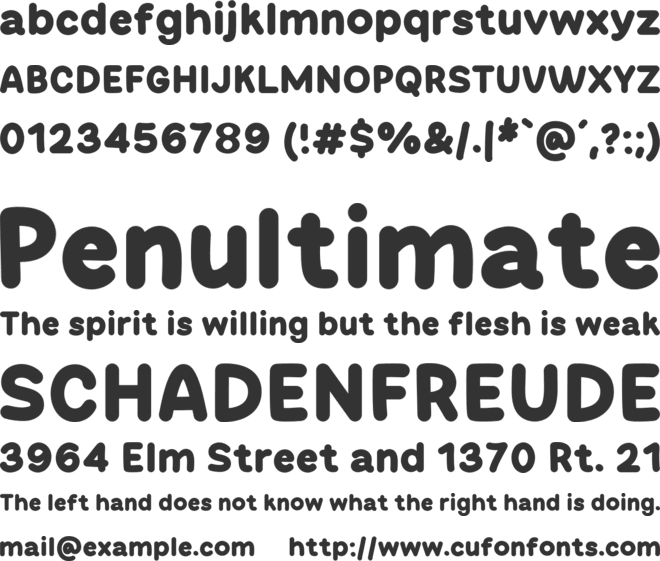 Coaster Rible font preview