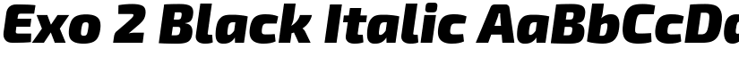 Exo 2 Black Italic font