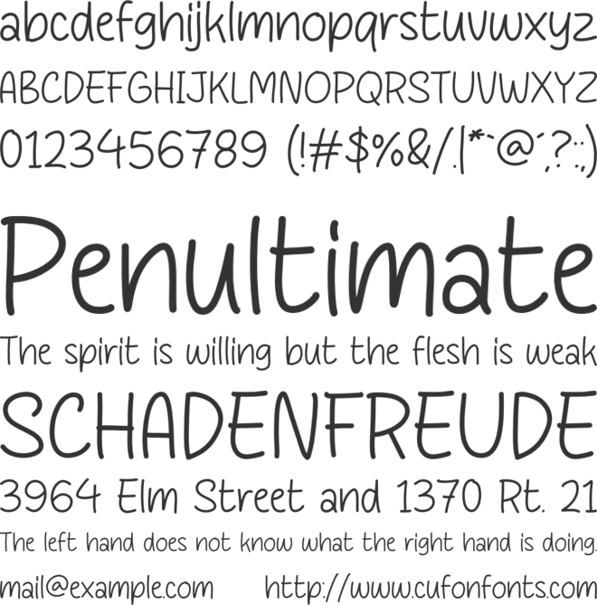 String Round font preview