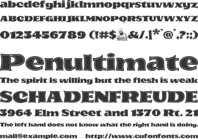 Minister of Lounge font preview