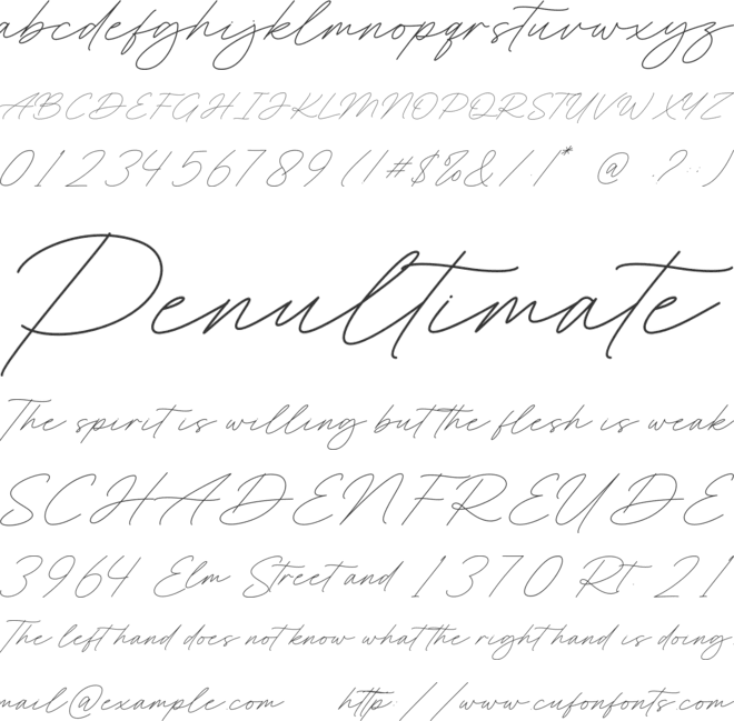 Kathrina Rose font preview