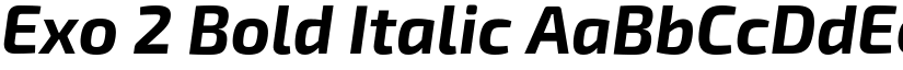 Exo 2 Bold Italic font