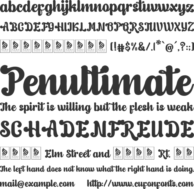 Moods Hitage font preview