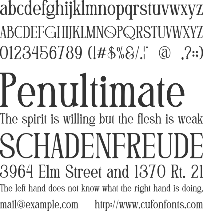Geconda font preview
