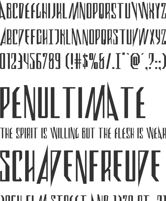 Archnemesis font preview