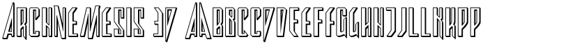 Archnemesis 3D font