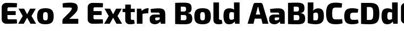 Exo 2 Extra Bold font