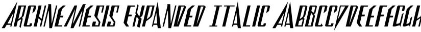 Archnemesis Expanded Italic font