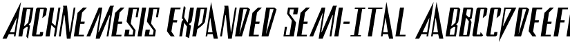 Archnemesis Expanded Semi-Ital font