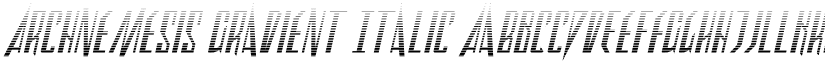 Archnemesis Gradient Italic font