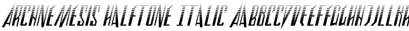 Archnemesis Halftone Italic font