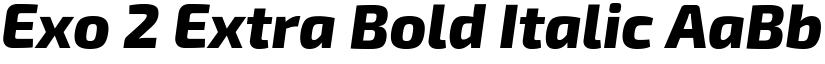 Exo 2 Extra Bold Italic font