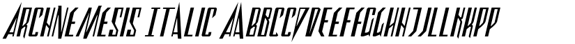 Archnemesis Italic font