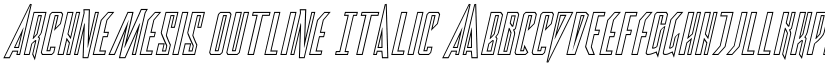 Archnemesis Outline Italic font