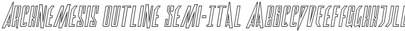 Archnemesis Outline Semi-Ital font