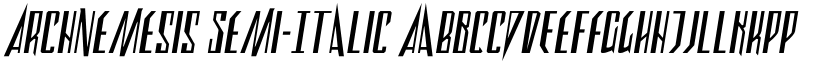 Archnemesis Semi-Italic font