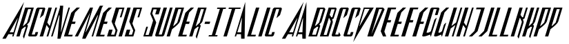 Archnemesis Super-Italic font