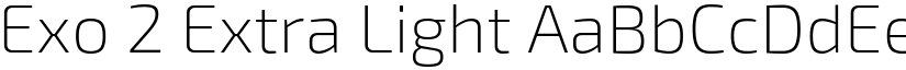 Exo 2 Extra Light font