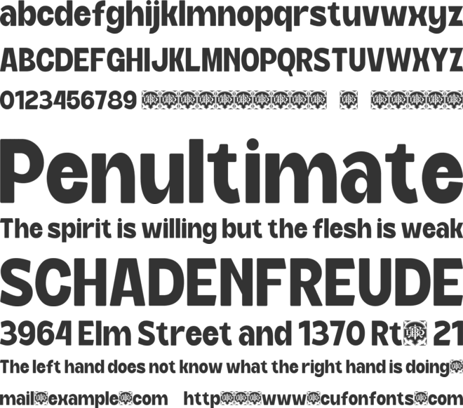 Gamiber font preview