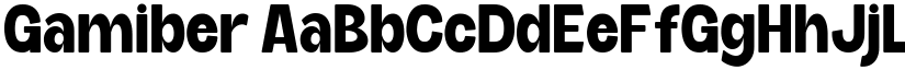 Gamiber font