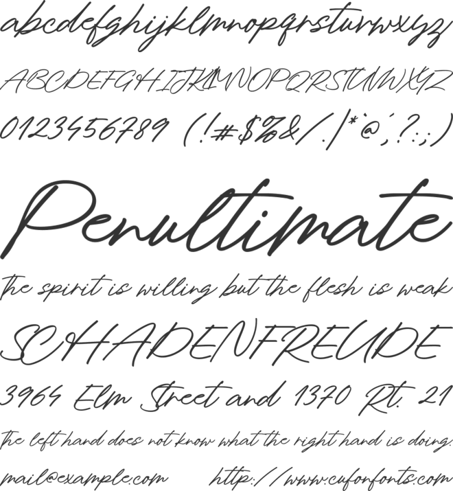 Aesthebloom font preview